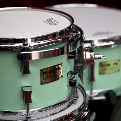 Pork Pie Percussion 5-Piece Custom 8-Ply Maple Drum Set (10/12/16/22/6.5x14") in Sea Foam Green image 4