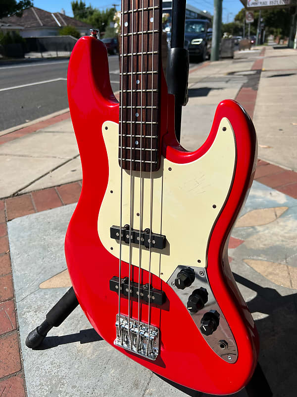 Ranger JBC2 4String Electric J Bass Fiesta Red Reverb Australia