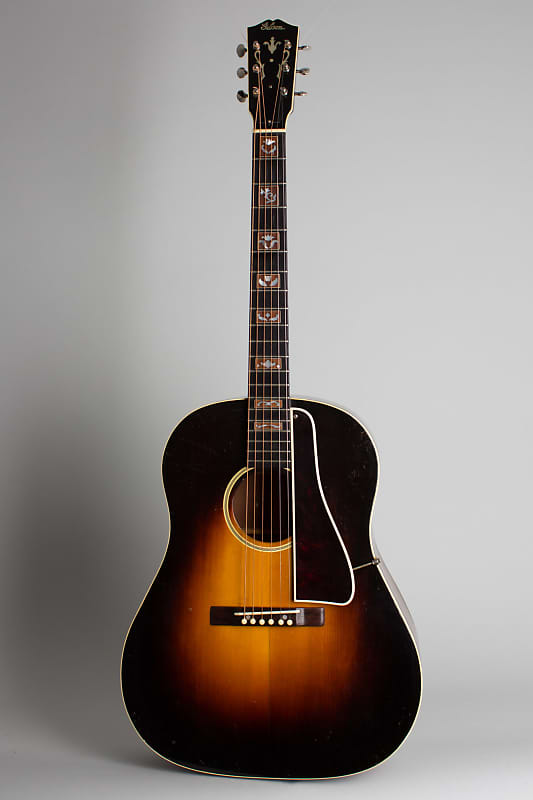 Gibson  Jumbo Custom Flat Top Acoustic Guitar (1935), ser. #201A, original black hard shell case. image 1