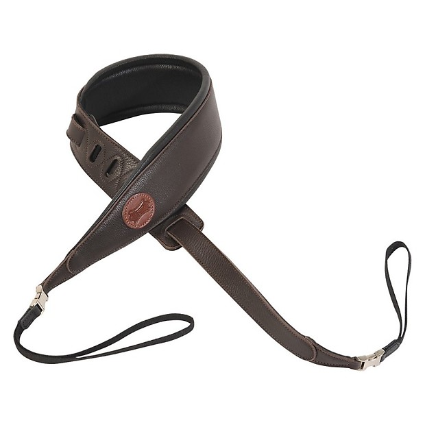 Levy s Austin Series 3 1 4 Leather Banjo Strap Dark Brown Reverb