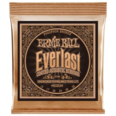 Ernie Ball Everlast Coated Phosphor Bronze Acoustic Guitar Strings - Medium Light (12-54) image 1
