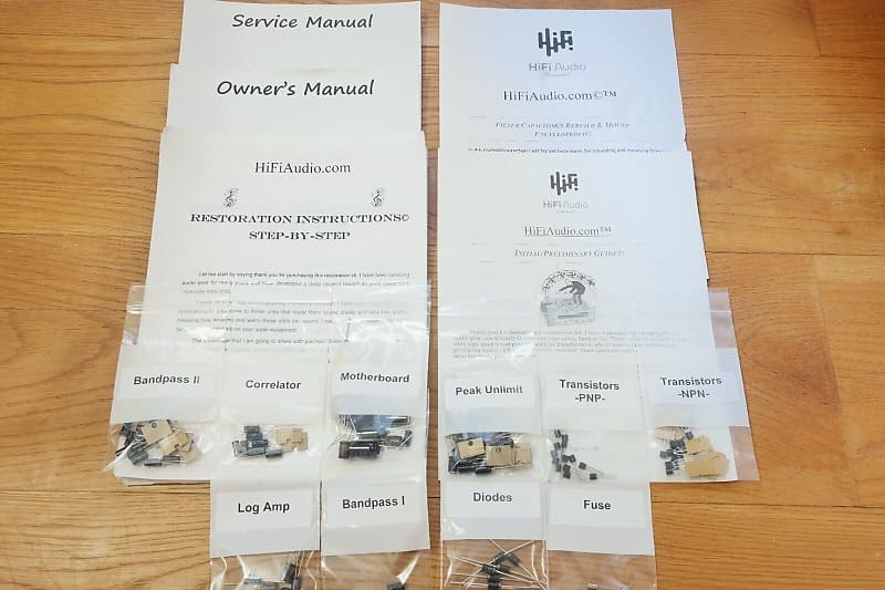 Phase Linear 1000 restoration kit filter capacitor repair rebuild fix  			