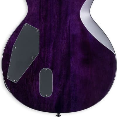 ESP LTD EC-1000 QM Electric Guitar, See Thru Purple Sunburst image 3