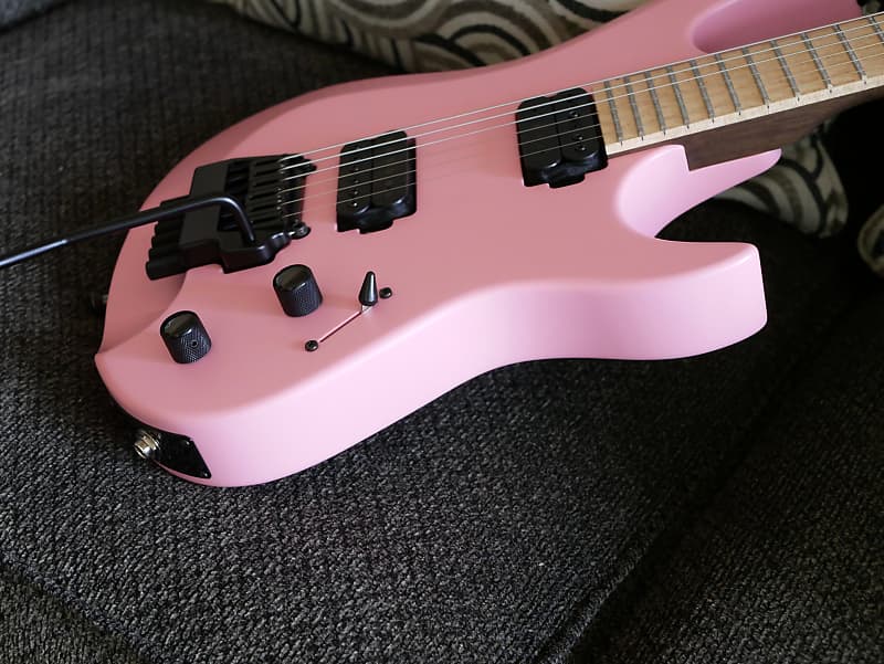 Kiesel Osiris O6X Satin Light Pink Headless 6 String Electric Guitar  Hipshot Tremolo O6