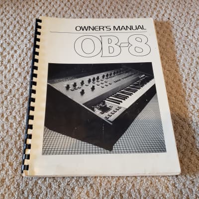 Original Vintage Oberheim OB-8 Synthesizer Owners Manual