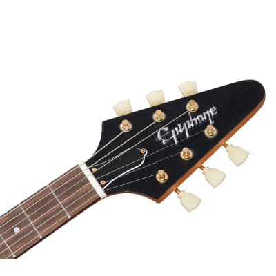 USED Epiphone - 1958 Korina Flying V - Electric Guitar - Aged Natural w/ White Pickguard - w/ Hard Case image 3