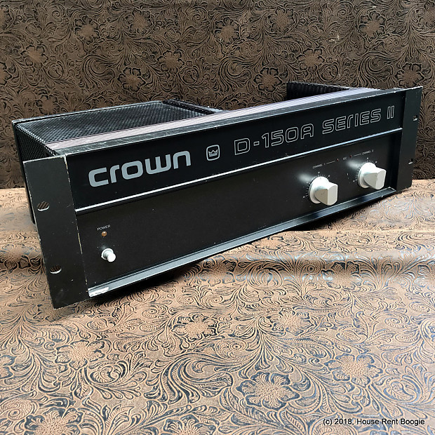 Crown D-150A Series II 2-Channel Power Amplifier and Manual in