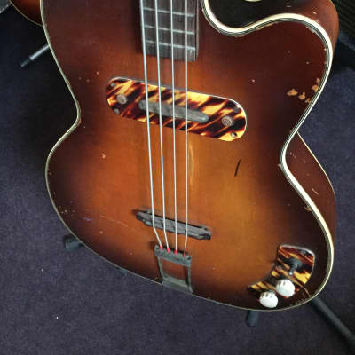 Kay Thin Twin K162 Bass 1950's Tobacco Burst image 4