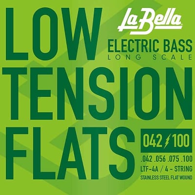 La Bella LTF-4A Low Tension Flatwound Bass Strings image 1