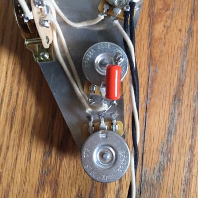 Fender Stratocaster 500k Wiring Harness CTS Pots, 5 Way Oak Grigsby Switch, .022 Orange Drop image 2