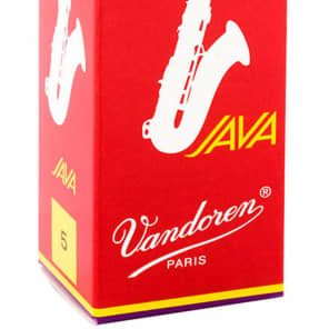 Vandoren SR275R Java Red Series Tenor Saxophone Reeds - Strength 5 (Box of 5)