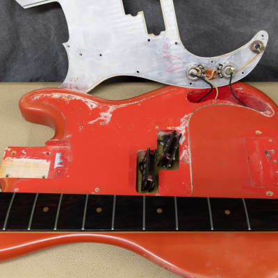 1964 Fender Precision Bass - Fiesta Red - OHSC image 19