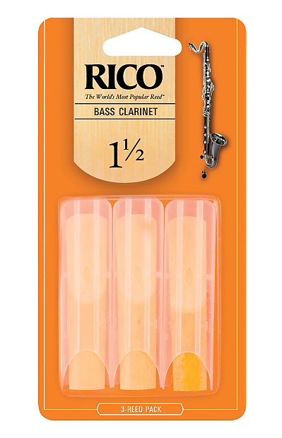 Rico REA0315 Bass Clarinet Reeds - Strength 1.5 (3-Pack) image 1