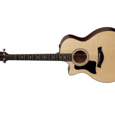 Taylor - 314ce LH - Left-Handed Acoustic-Electric Guitar - West African Crelicam Ebony Fretboard - Venetian Cutaway - Natural - w/ Taylor Deluxe Hardshell Brown Case image 1
