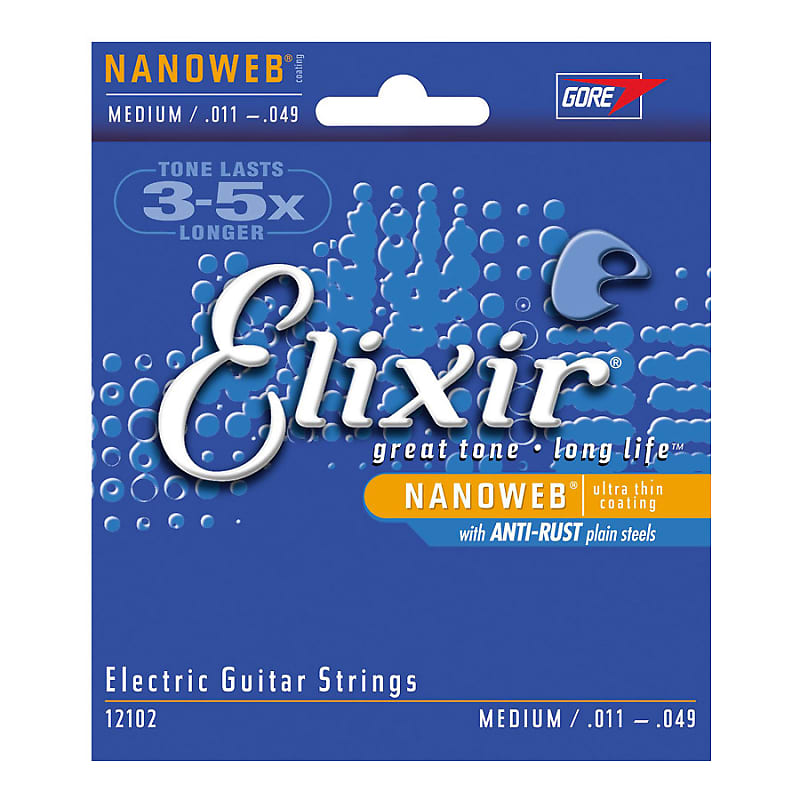 Elixir Nanoweb Electric Guitar Strings .011- .049 image 1