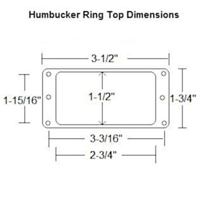 Humbucker Ring Set-Tapered w/ Flat Bottoms-Cream image 3
