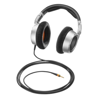 Neumann NDH30 Open-back Studio Headphone - Silver with Black and Orange Trim image 5