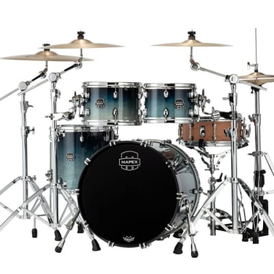 Mapex Saturn 4pc Rock Shell Pack - Teal Blue Fade image 3