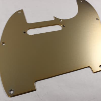 Brushed Gold Anodized Aluminum Tele Pickguard Fits Fender Telecaster - USA Made image 3