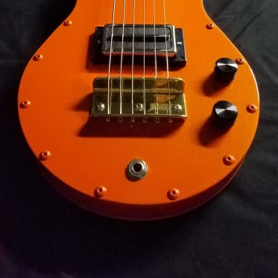 Fouke Industrial Guitars Aluminum Lap Steel Guitar ESSB Model 2022 Illusion Tangerine Twist image 6