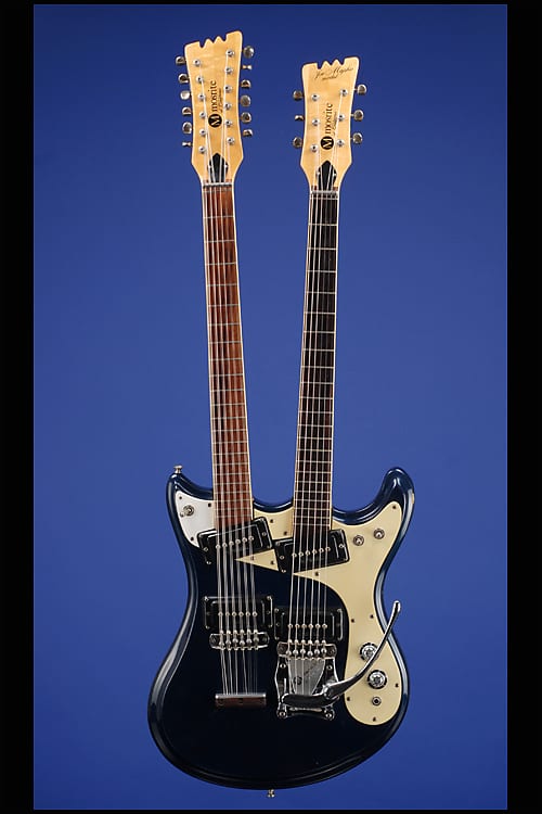 Mosrite Joe Maphis Model Double-Neck 6/12 String 1966 Ink Blue image 1
