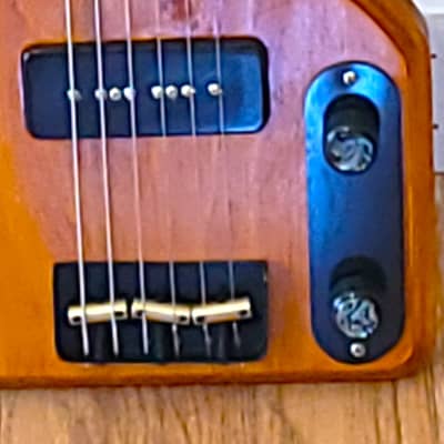 Custom Lap Steel Guitar - Solid Pine - Serial #219 - Blue Fingerboard 2023 image 5