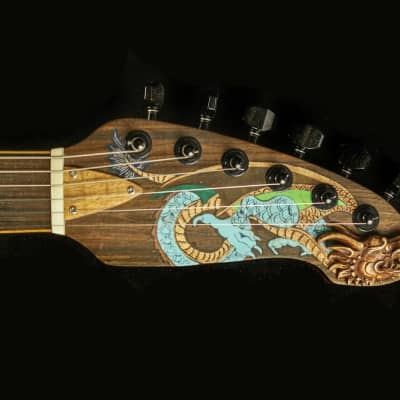 Blueberry Electric Guitar  Electric Guitar - Handmade and Hand Carved image 8