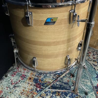 Ludwig 3 Ply Butcher Block Pro-Beat, 24,18,16,14,13, Blue/Olive Pointy Badge, Immaculate!! 1976 image 10