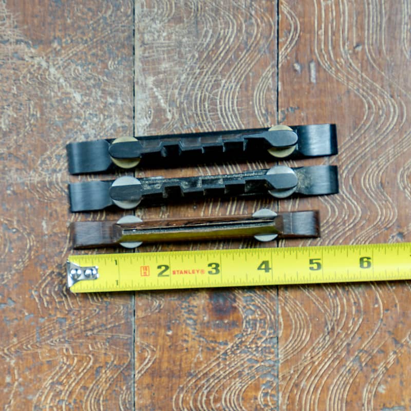 x3 Vintage Archtop Acoustic Guitar Bridges Ebony / Rosewood Reverb