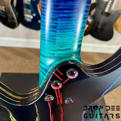 Ormsby Custom Shop Goliath Black Friday Rainbow Multiscale 7-String Electric Guitar w/ Bag-Black Friday Rainbow image 15