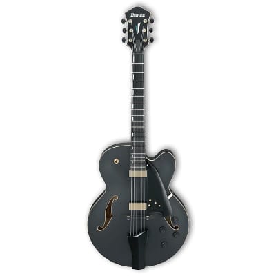 Ibanez AFC125-BKF Contemporary Archtop Series Dual-Pickup Hollowbody Electric Guitar Black Flat