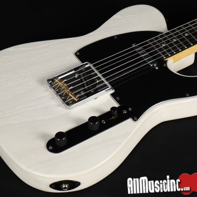 All Music Inc Custom Collection Ash Tele White Electric Guitar Warmoth Neck image 3