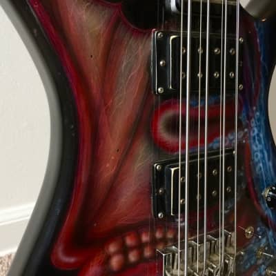 1980 Kramer XL-8 Bass Guitar Aluminum Neck Custom Dragon Design Vintage 8 String Made in USA image 4