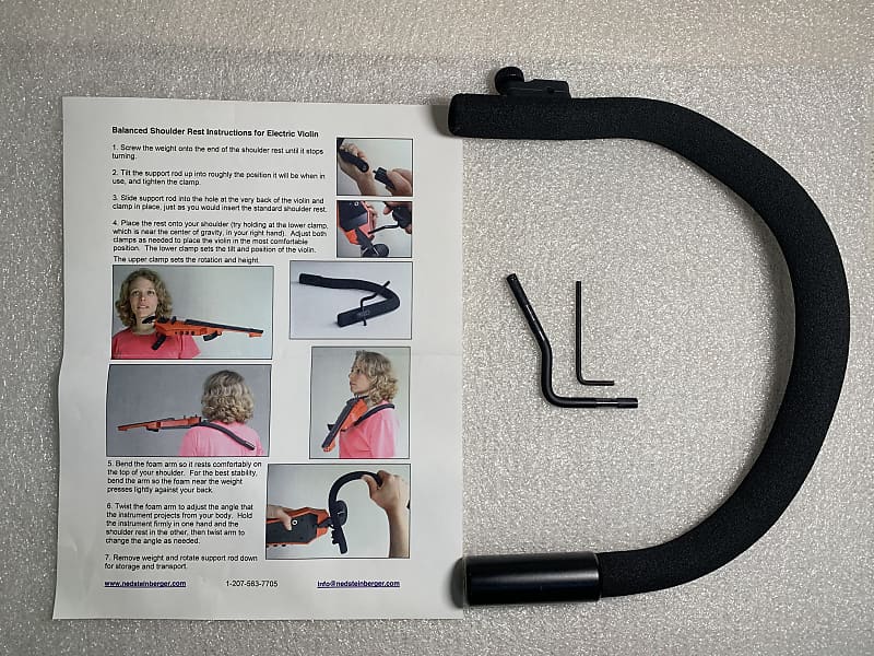 Electric Violin BALANCED SHOULDER REST for NS Design Reverb
