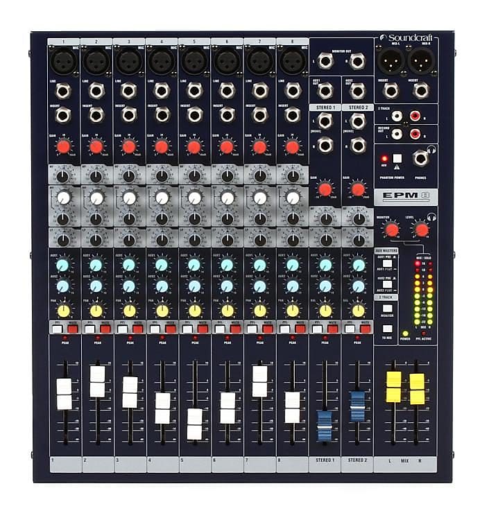 Soundcraft EPM-8 Multi-Format 8-Channel Mixer W/Free Shipping | Reverb