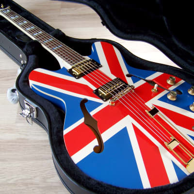 TPP Noel Gallagher "Union Jack" Custom Modified Epiphone Sheraton II Oasis Tribute - Mini Humbuckers image 1