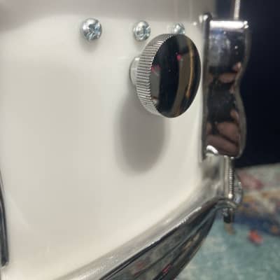 Ludwig 14x5" Vistalite, Blue and Olive Badge, Snare Drum 1976 - White image 19