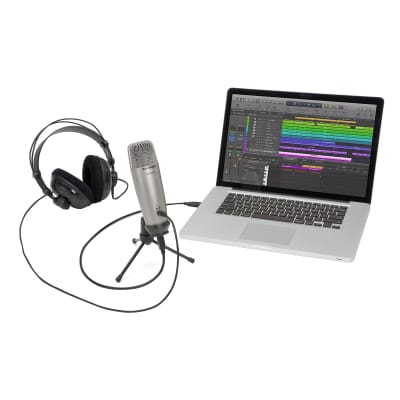 USB Condenser Microphone w Stand For Game Chat Audio Recording Streaming Podcast image 4
