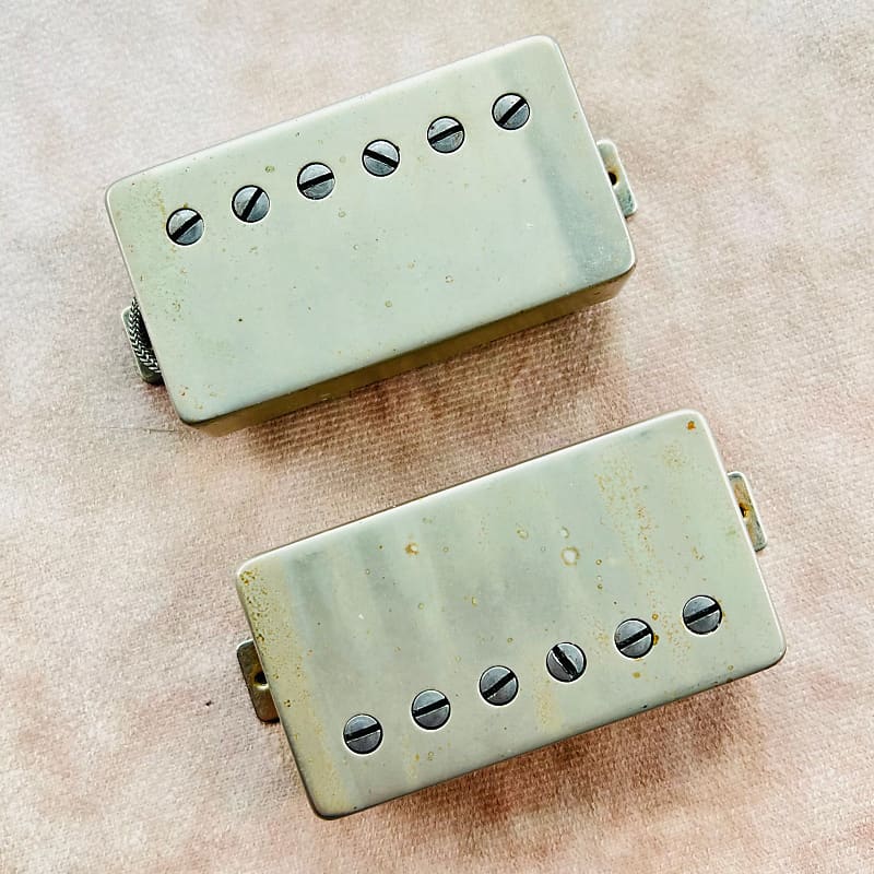 Tom Holmes H450 H455 Humbucker Set Potted- Aged Nickel image 1