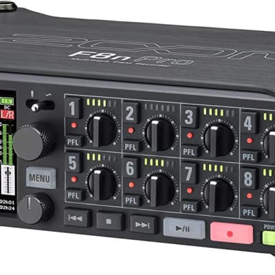 Zoom F8n Pro Professional Field Recorder/Mixer, Audio for Video, 32-bit/192 kHz Recording, 10 Channel Recorder, 8 XLR/TRS Inputs, Timecode, Ambisonics Mode, Battery Powered, Dual SD Card Slots image 8