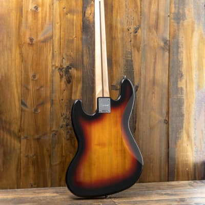 Squier Affinity Series Jazz Bass, Maple Fingerboard, White Pickguard,  3-Color Sunburst image 4