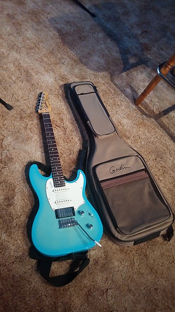 Godin Session Limited Edition Coral Blue image 1