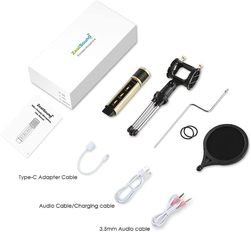 ZealSound USB Microphone Condenser Recording Kit, Ex-Display (RRP