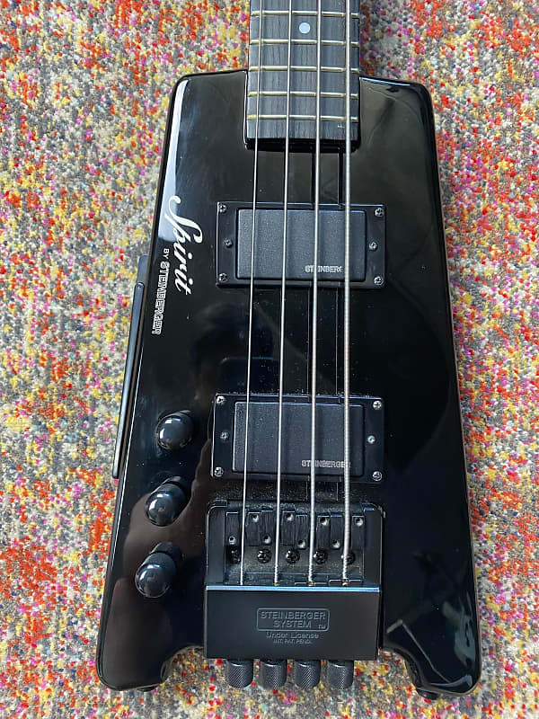 Steinberger Spirit XT-2 Left-Handed Black Gloss Headless Electric Bass  Guitar