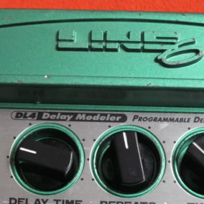 used Line 6 DL-4 Modeler [NOT DL4 MkII ver] from 1999 or early 2000s, + used Truetone adapter & clean 1 SPOT L6 Converter, MISSING the battery cover, if using batteries you'll need to cover battery compartment opening with tape (NO box / NO paperwork) image 3