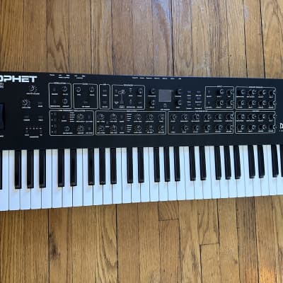 Sequential Prophet Rev2 61-Key 16-Voice Polyphonic Synthesizer 2018 - Present - Black with Wood Sides image 2