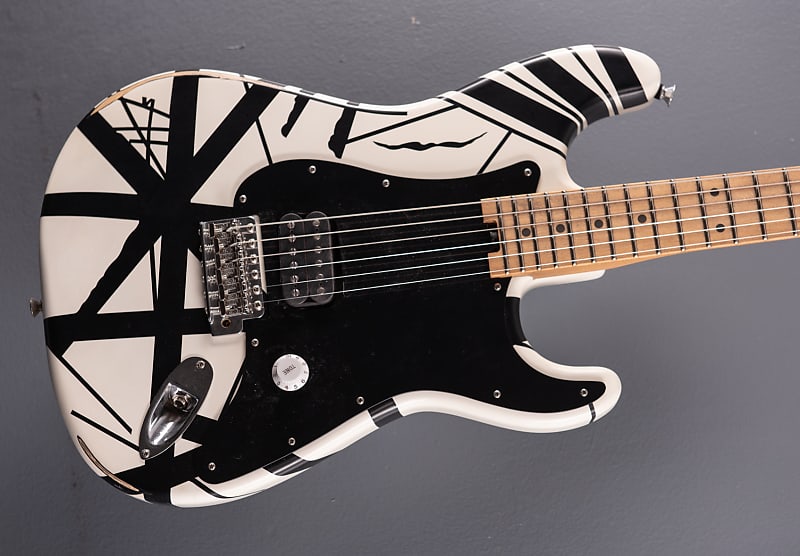 Striped Series '78 Eruption - White with Black Stripes Relic | Reverb