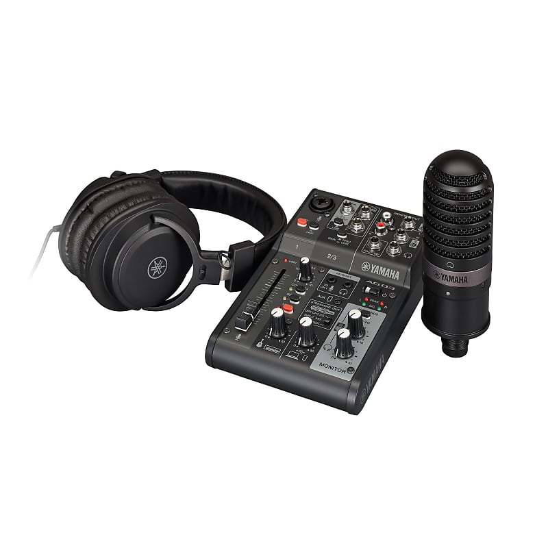 Yamaha AG03MK2-LSPK AG03 Mk2 3-Channel Mixer with YH-MT1