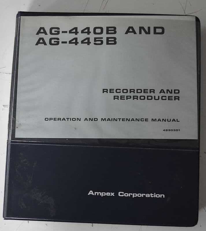 Ampex Original 440B Tape Recorder Manual 70s? | Reverb