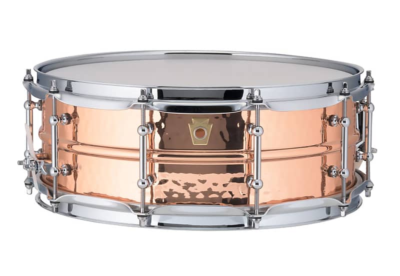 Ludwig LC660KT Hammered Copper Phonic 5x14" Snare Drum with Tube Lugs image 1